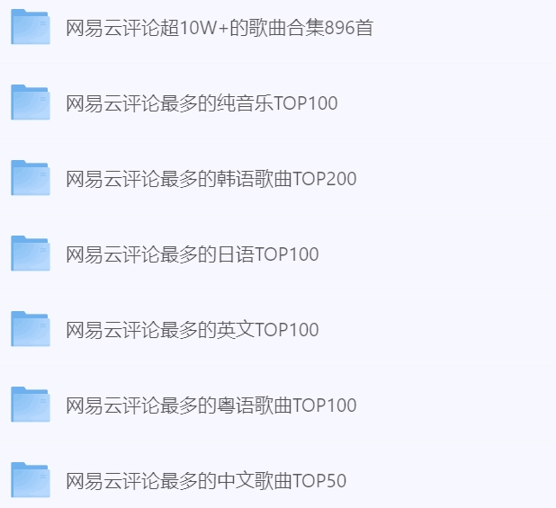 网易云音乐各类排行榜合集