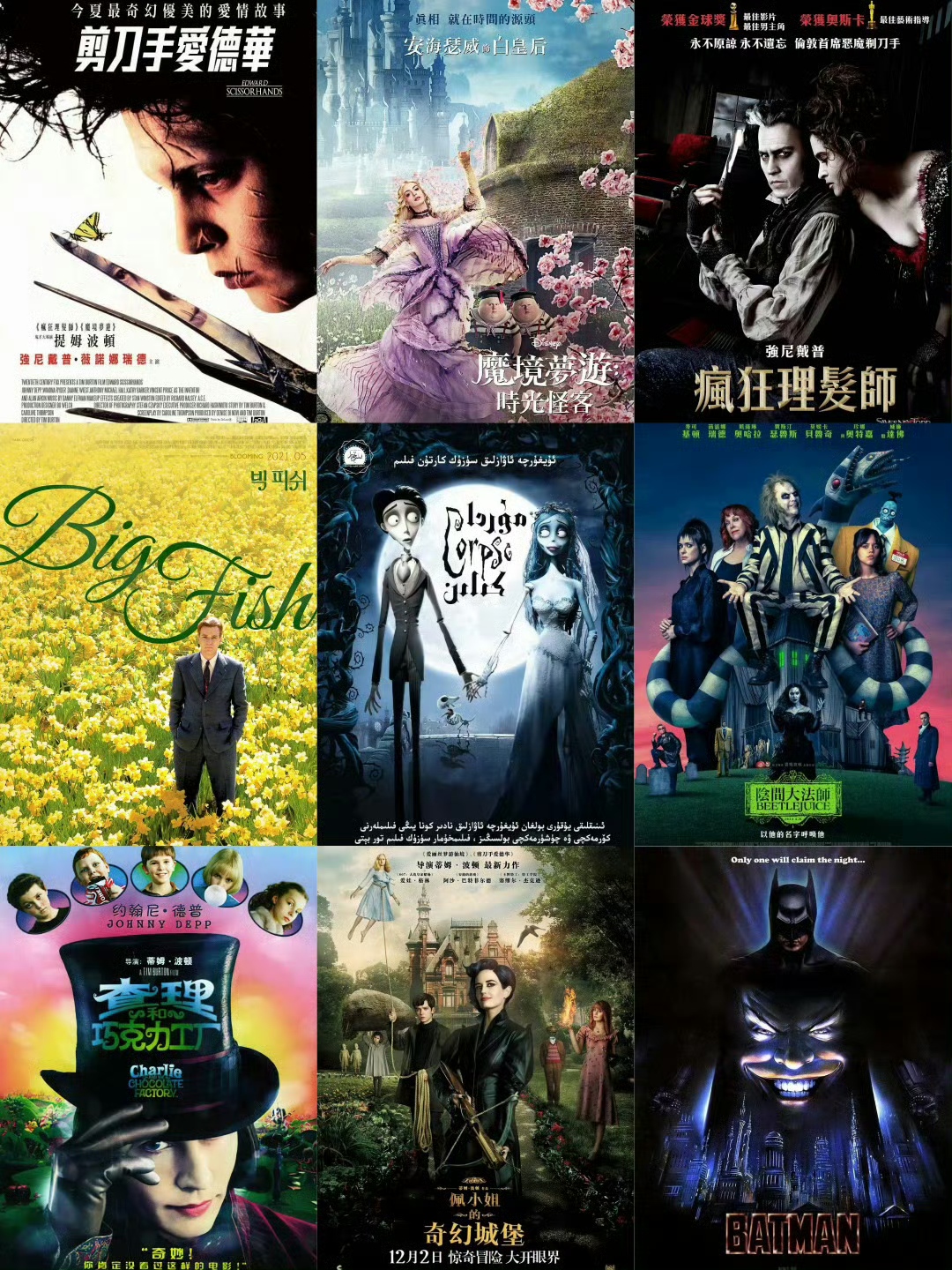 「蒂姆波顿 作品合集 共20部」